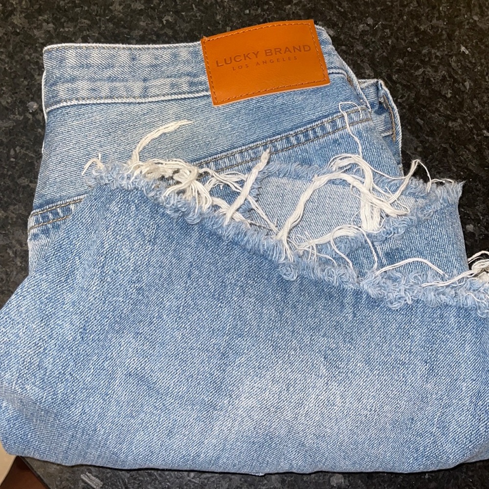 Lucky brand ripped jean shorts